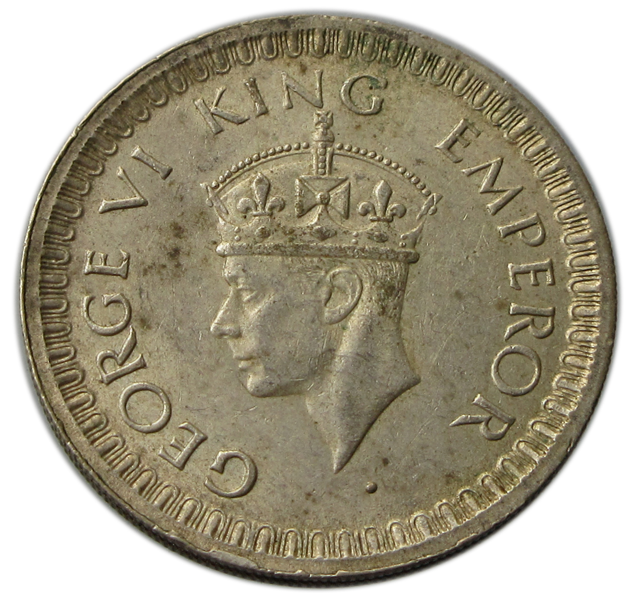 1945 Half Rupee King George VI Bombay Mint - Image 2