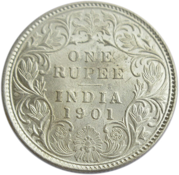 1901 Silver One Rupee Victoria Empress Bombay Mint