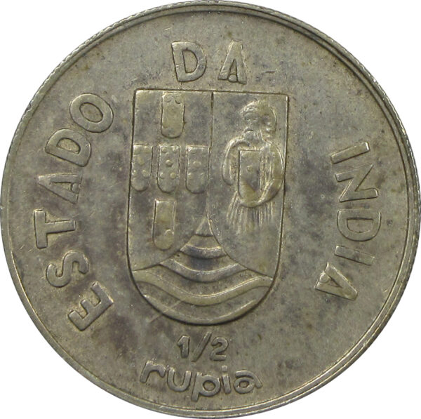 ½ Rupia - 1936 Portuguese India Coin - Half Rupee