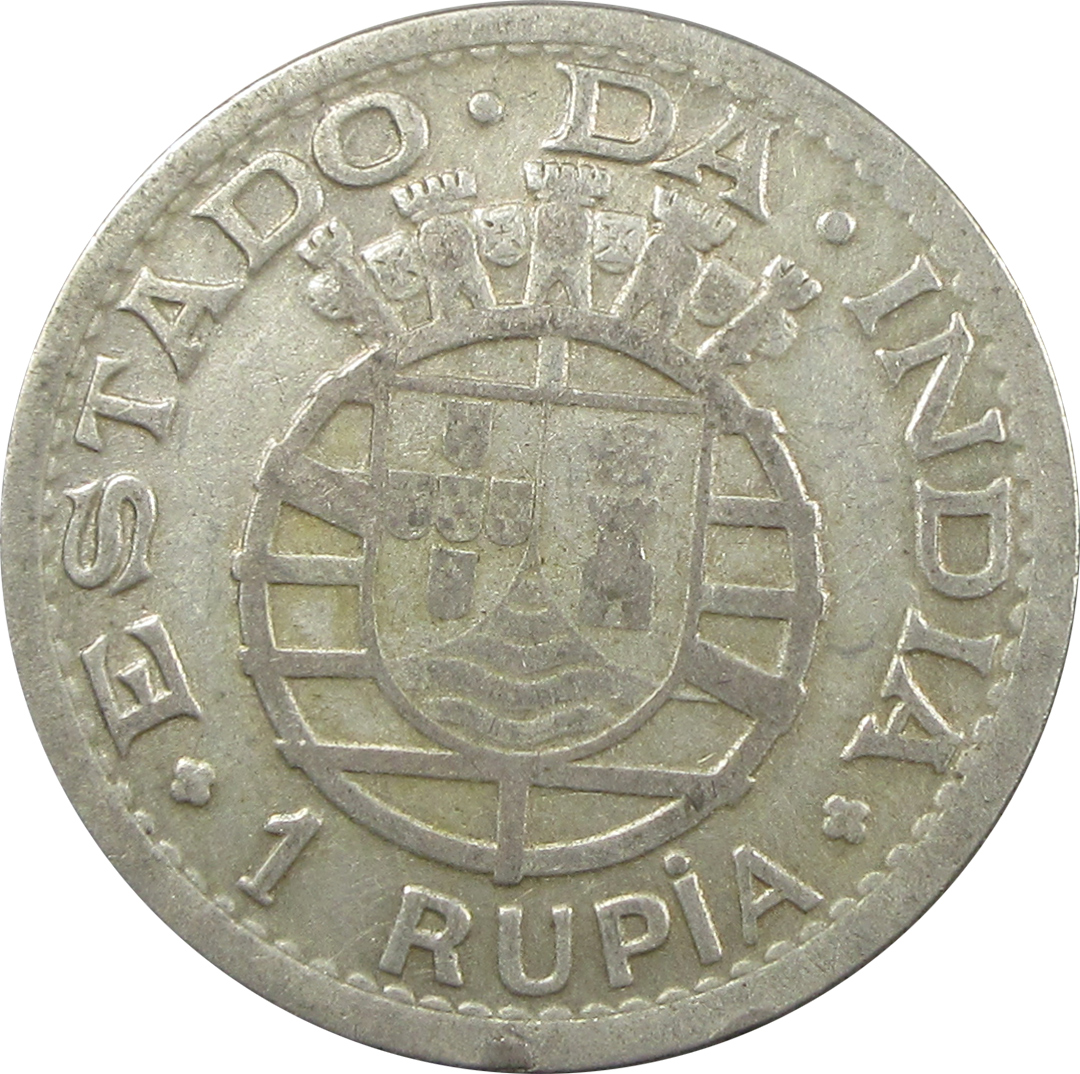 1 Rupia - Silver 1 Rupee 1947 Portuguese India