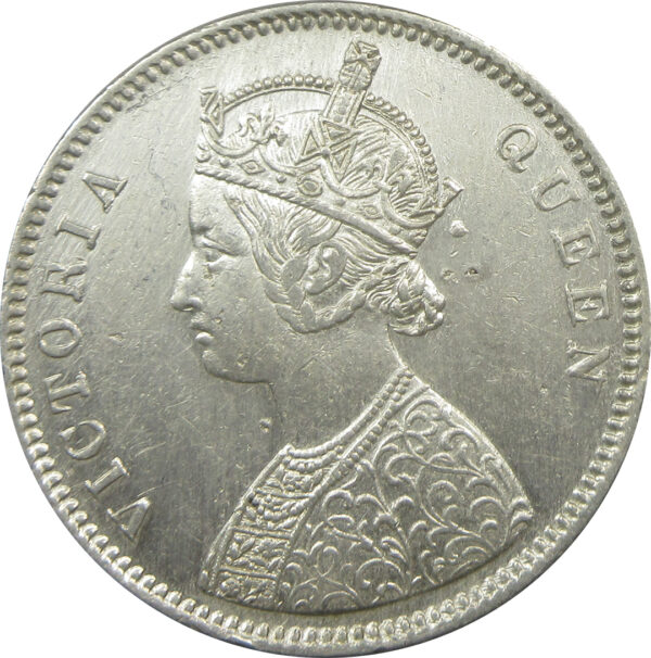 1862 4 Dots One Rupee Queen Victoria Bombay Mint GK 308