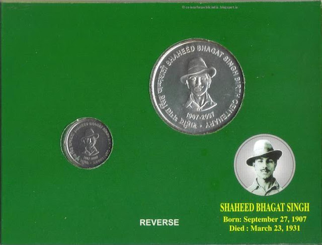 Shaheed Bhagat Singh Birth Centenary 1907 - 2007 UNC Set - Image 3