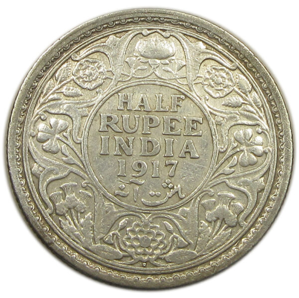 1917 Half Rupee King George V Bombay Mint GK 1055