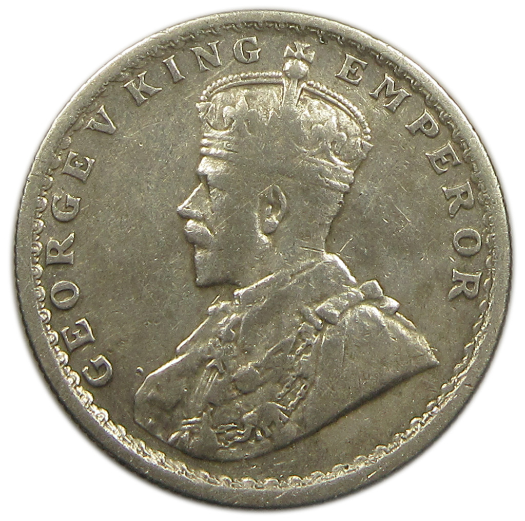 1921 Half Rupee King George V Calcutta Mint GK 1058