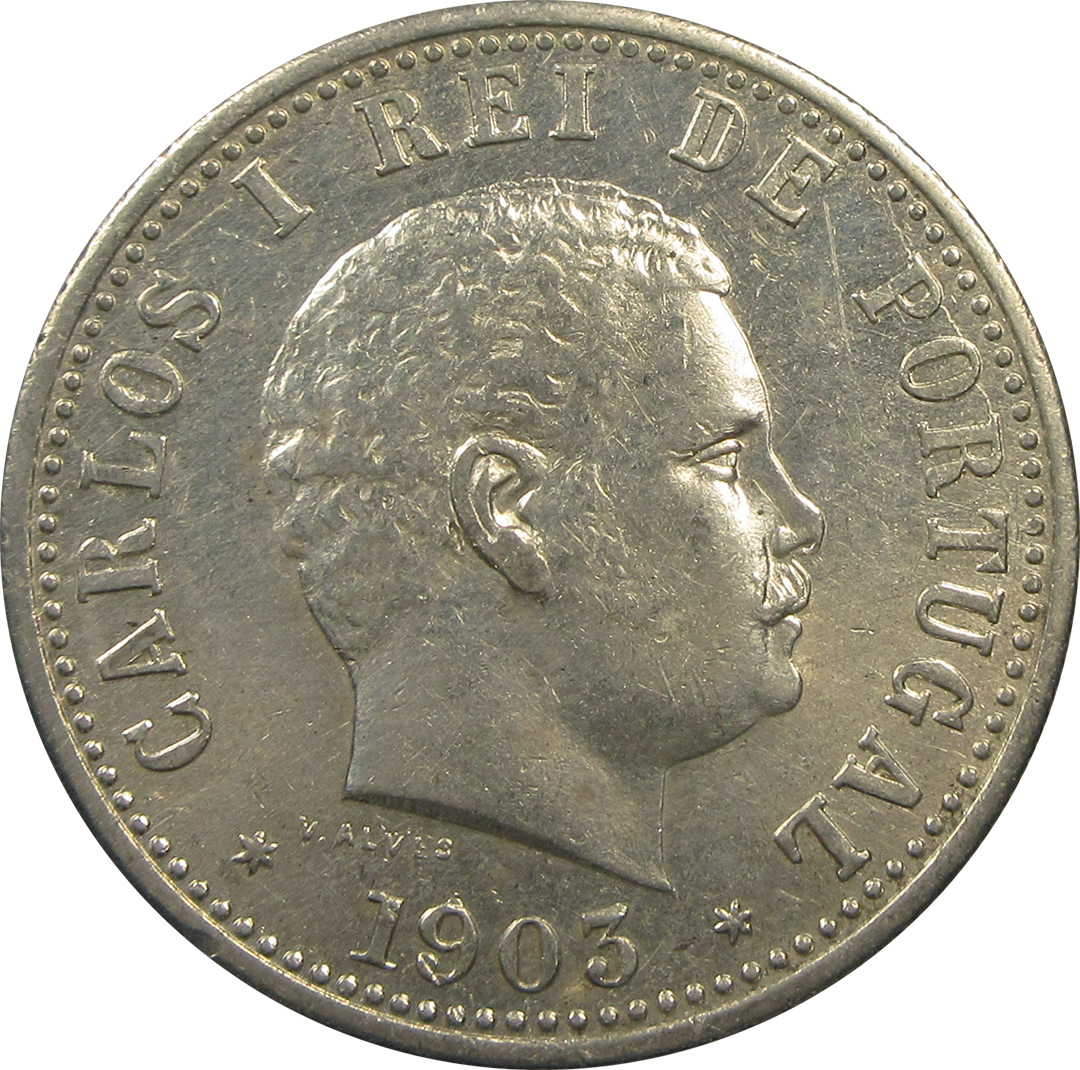 1 Rupia - Carlos I - Losboa Mint 1903 | Goa - Portuguese India Uma Rupia