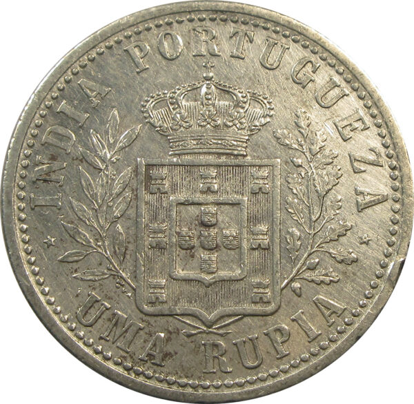 1 Rupia - Carlos I - Losboa Mint 1903 | Goa - Portuguese India Uma Rupia