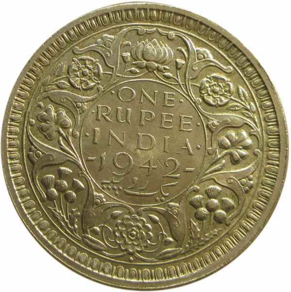 1942 One Rupee King George VI Bombay Mint