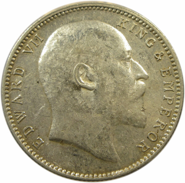 1903 One Rupee King Edward VII Bombay Mint Rare B Incused and Dot | GK 926 - Image 2
