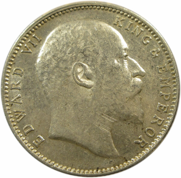 1903 One Rupee King Edward VII Bombay Mint Rare B Incused and Dot | GK 926 - Image 2