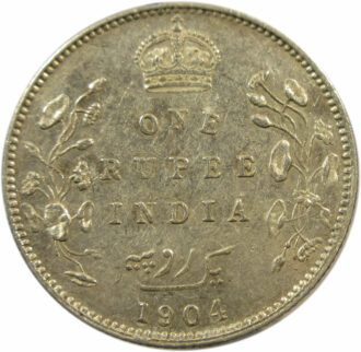1904 1 Rupee King Edward VII Bombay Mint | GK 932 Reverse B - Rare