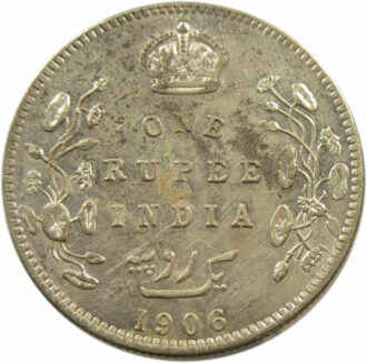1906 One Rupee King Edward VII Bombay Mint GK 940 | UNC Grade
