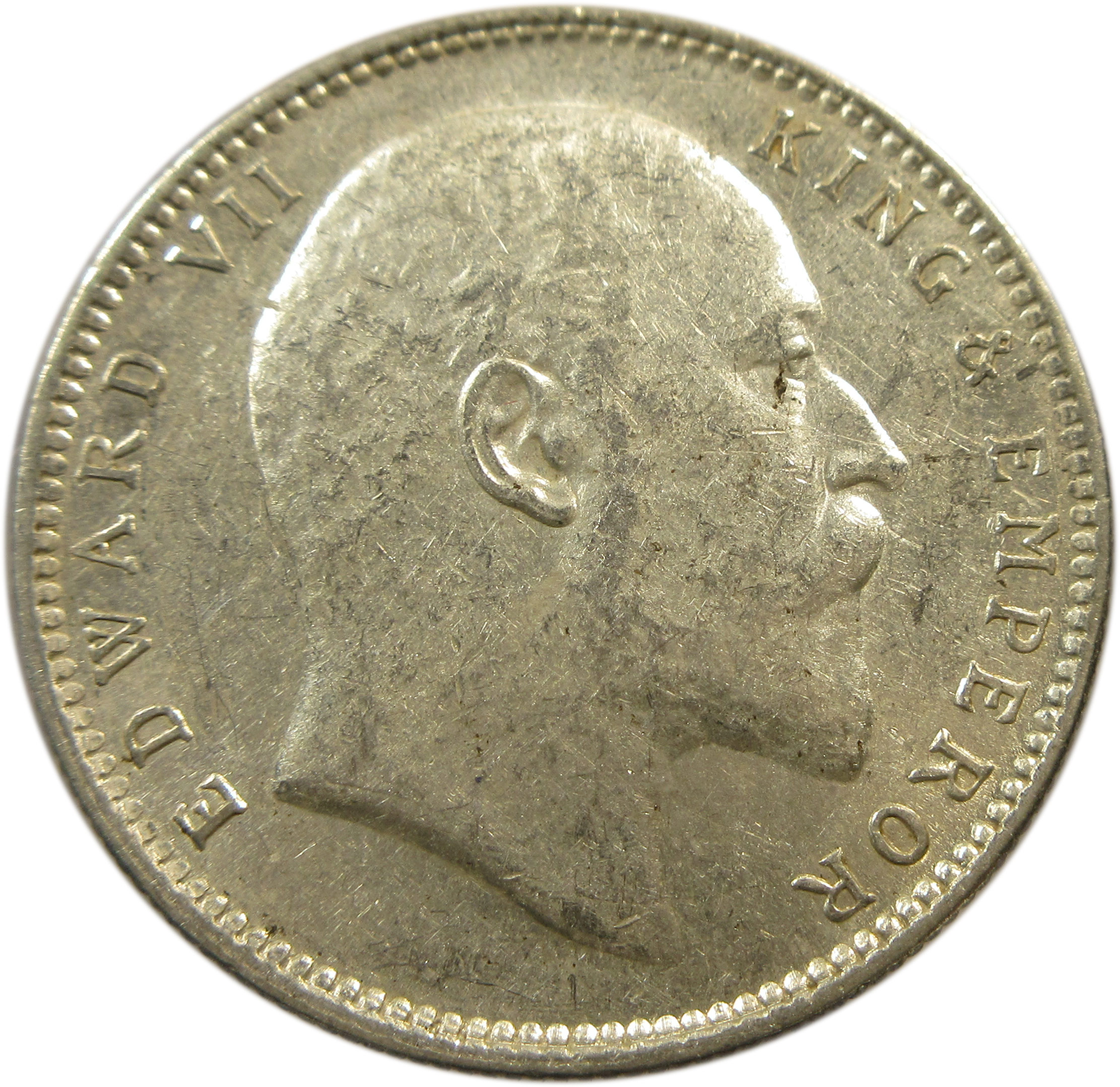 1906 One Rupee King Edward VII Bombay Mint GK 941 | UNC Grade - Image 2