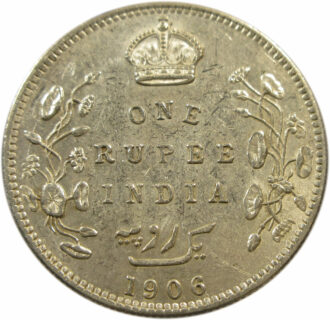 1906 One Rupee King Edward VII Bombay Mint GK 941 | UNC Grade