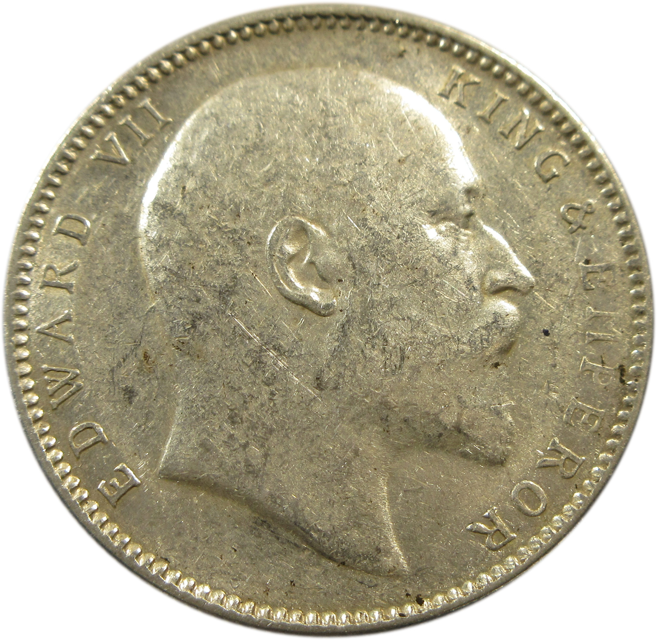 1910 One Rupee King Edward VII Bombay Mint GK 959 | Rare - Image 2