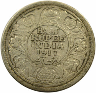 1917 Half Rupee King George V Bombay Mint GK 1055