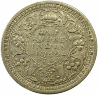 1942 Half Rupee King George VI Bombay Mint GK 1303