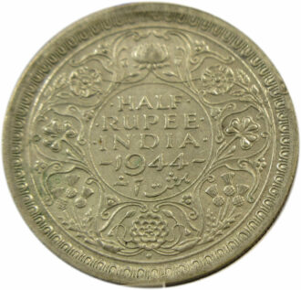 1944 Half Rupee King George VI Bombay Mint Diamond GK 1309