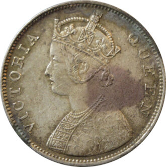 1862 1/0 Dots One Rupee Queen Victoria Bombay Mint Dotted Series Rare