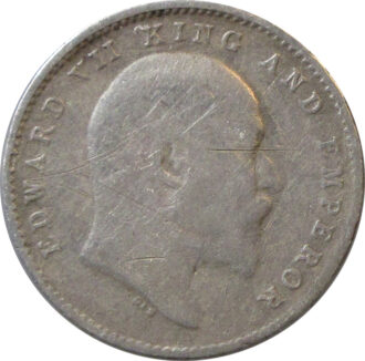 1905 Silver Two Annas Edward VII King Calcutta Mint Silver