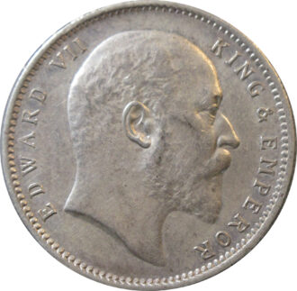 1909 One Rupee King Edward VII Calcutta Mint - High Grade