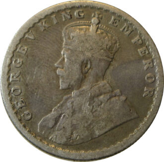 1921 Half Rupee King George V Calcutta Mint Scarce date GK 1058