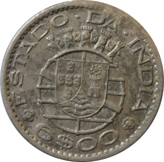 6 Escudos - Republic 1959 Portuguese India Nickel-Brass