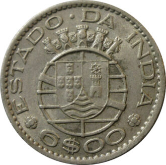 6 Escudos - Republic 1959 Portuguese India Nickel-Brass