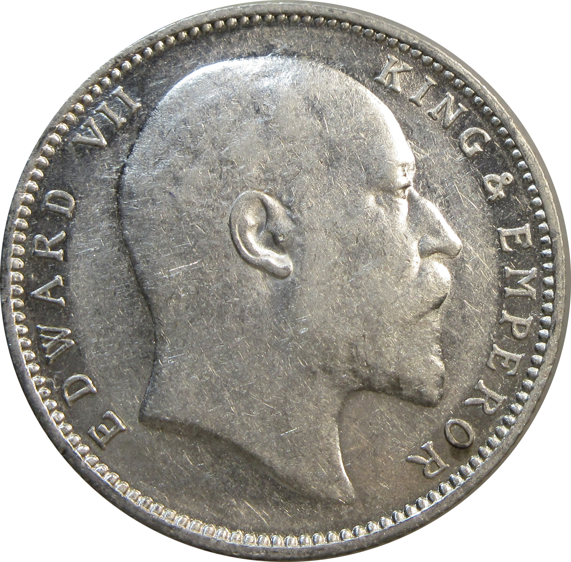 1903 1 Rupee King Edward VII Calcutta Mint GK 924 5 Diamonds | UNC Grade