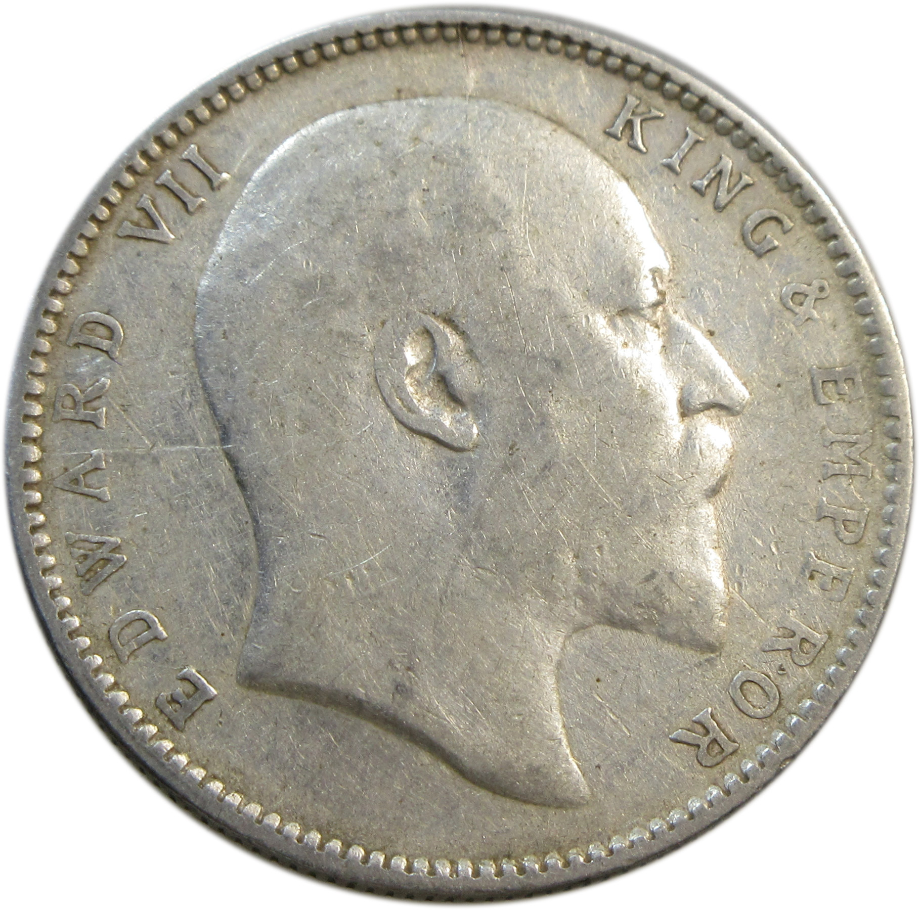 1906 One Rupee - King Edward VII, Bombay Mint
