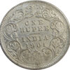 1901 Queen Victoria One Rupee Silver Coin Calcutta Mint