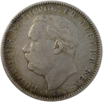 1 Rupia - Luíz I Calcutta Mint 1881