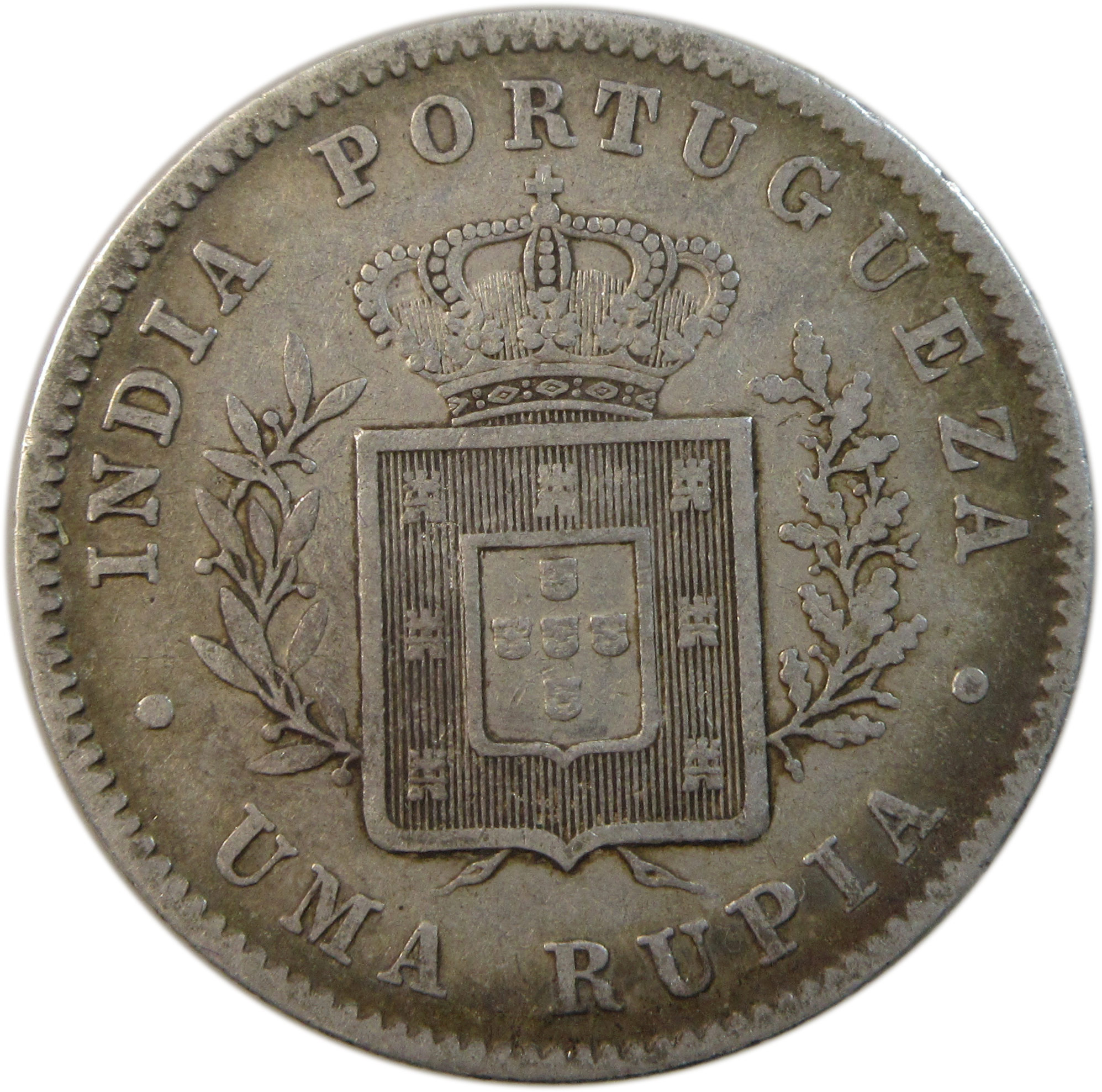 1 Rupia - Luíz I Calcutta Mint 1881 - Image 2