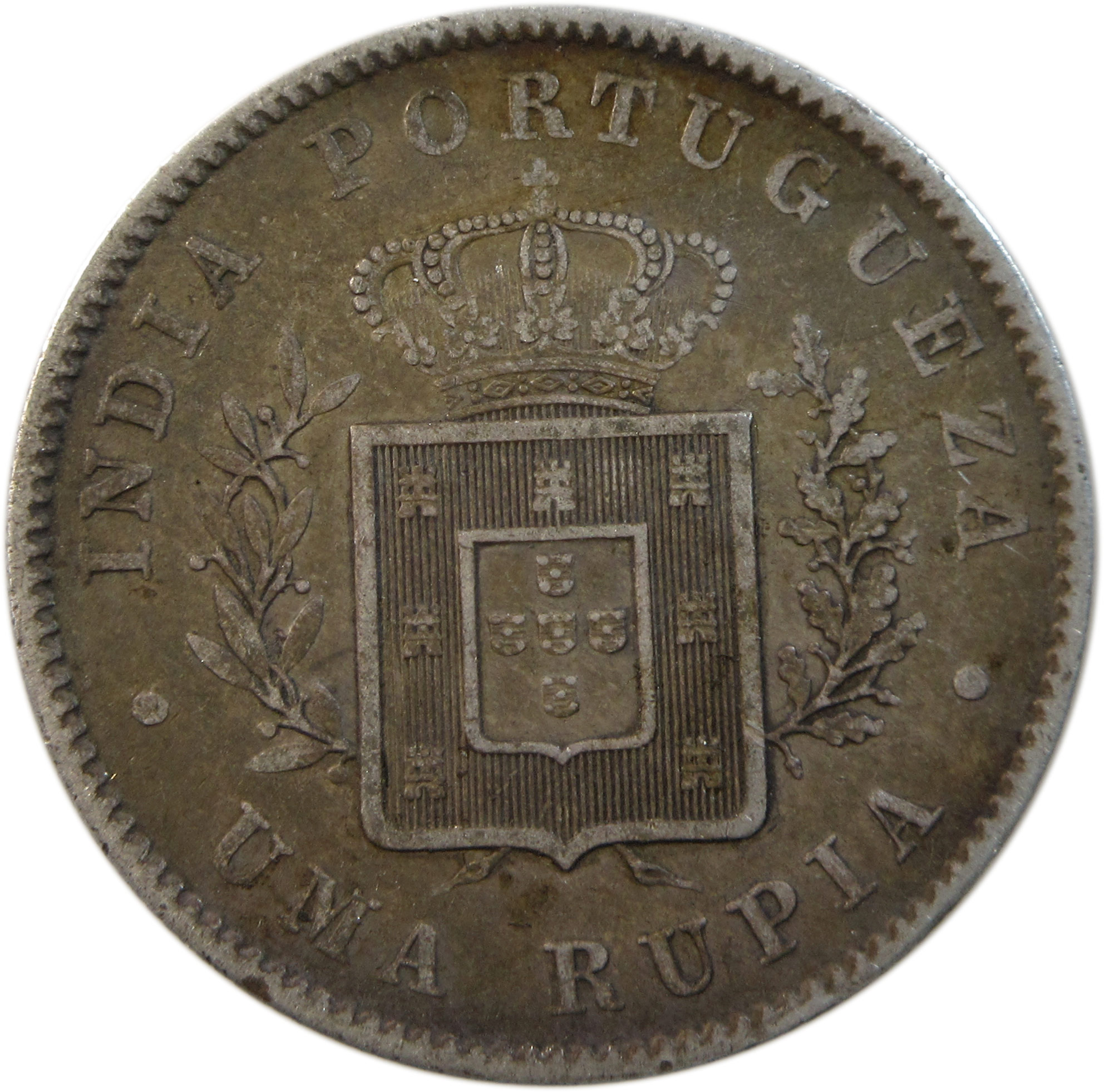 1 Rupia - Luíz I Calcutta Mint 1881 - Image 2