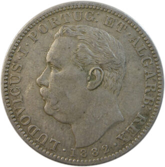 1 Rupia - Luíz I Calcutta Mint 1882 | High grade with sharp details | Rare