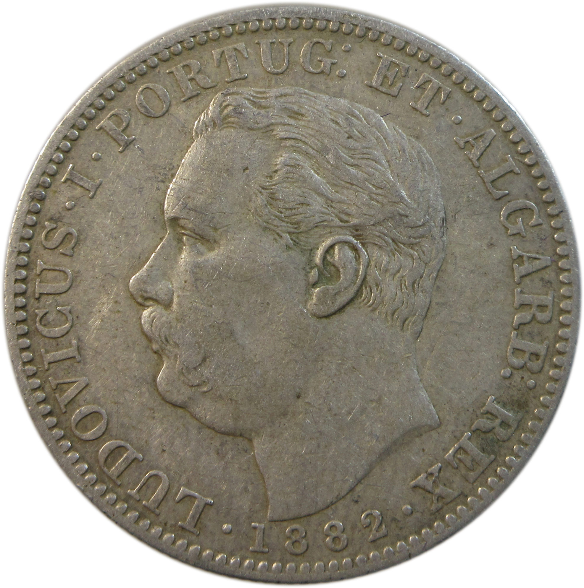 1 Rupia - Luíz I Calcutta Mint 1882 | High grade with sharp details | Rare
