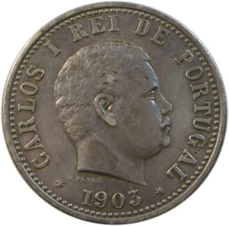 1 Rupia - Carlos I - Lisboa Mint 1903 | Goa - Portuguese India Uma Rupia Rare