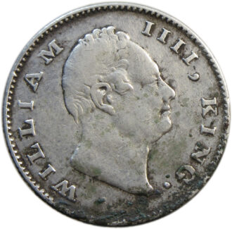 1835 Half Rupee William IV King Calcutta Mint Rare No Initials | GK 50 Rare