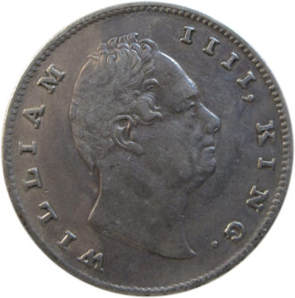 1835 One Rupee William IV King Calcutta Mint Rare R.S Incused | GK 04 Rare