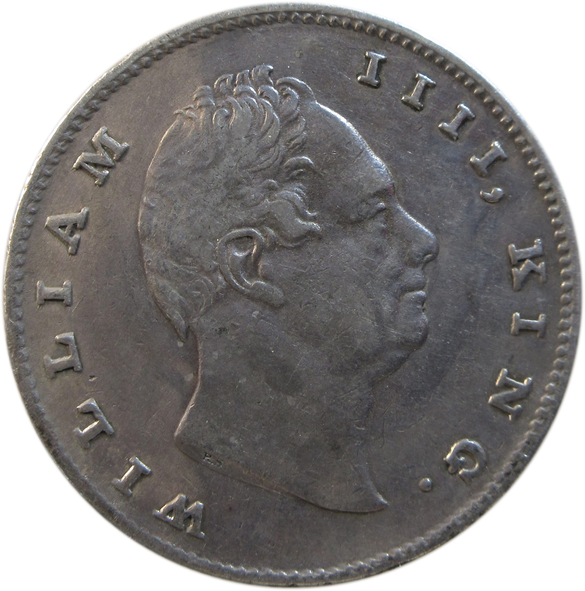 1835 One Rupee William IV King Calcutta Mint Rare R.S Incused | GK 04 Rare