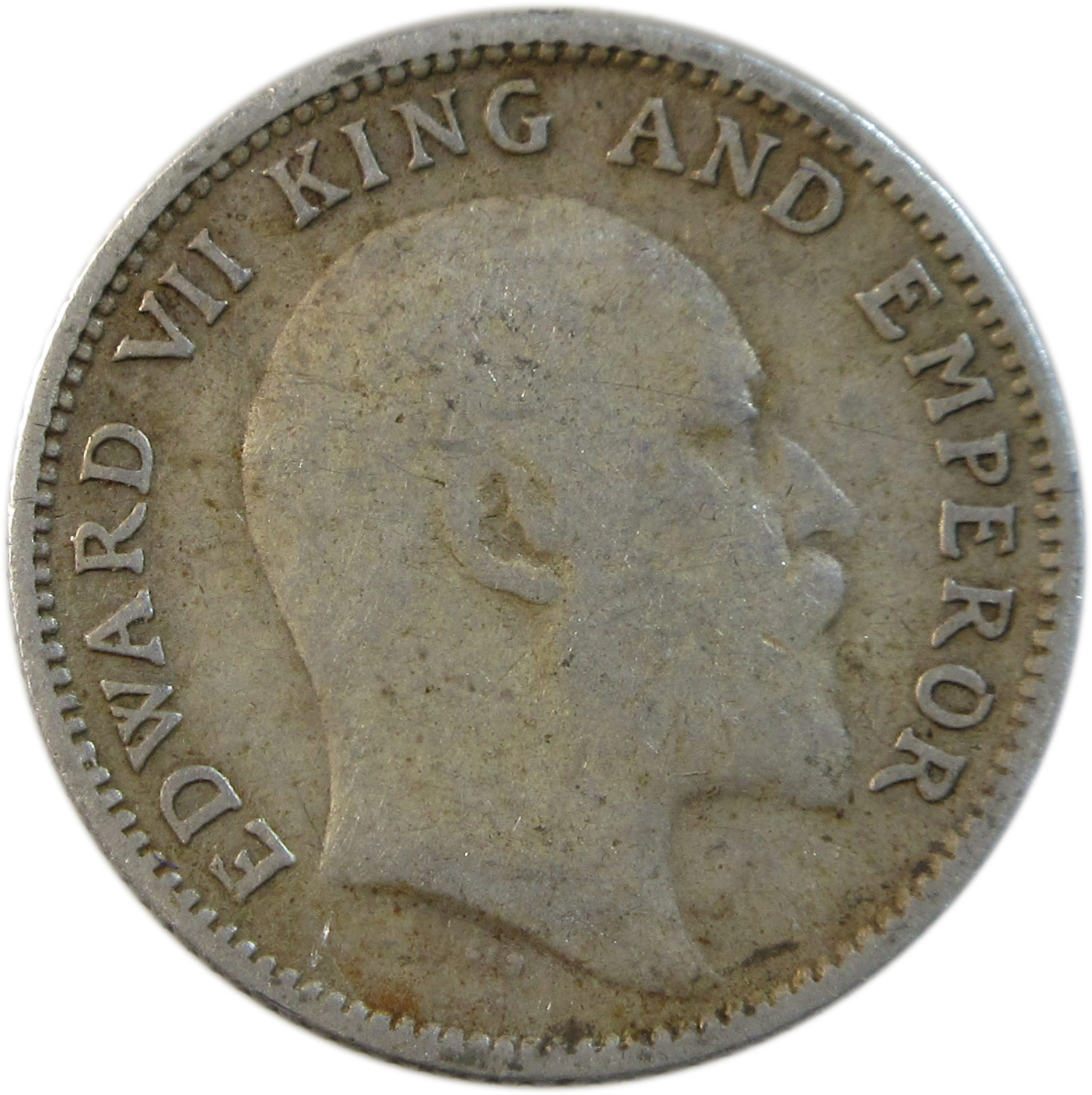 1906 1/4 Rupee King Edward VII Calcutta Mint