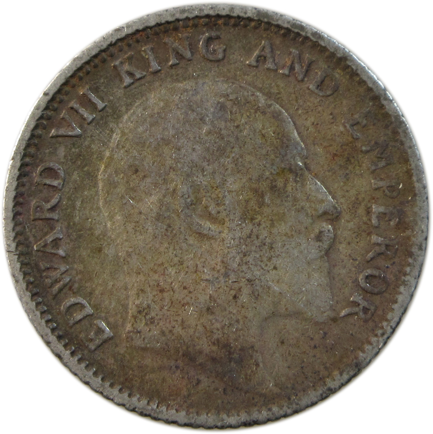 1910 1/4 Rupee King Edward VII Calcutta Mint GK 978