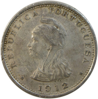 1912 Portuguese India 1 Rupia (Uma Rupia) Silver Coin Lisboa mint Rare