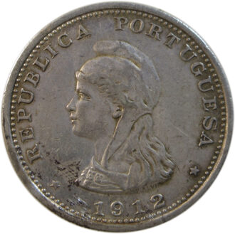 1912 Portuguese India 1 Rupia (Uma Rupia) Silver Coin Lisboa mint Rare