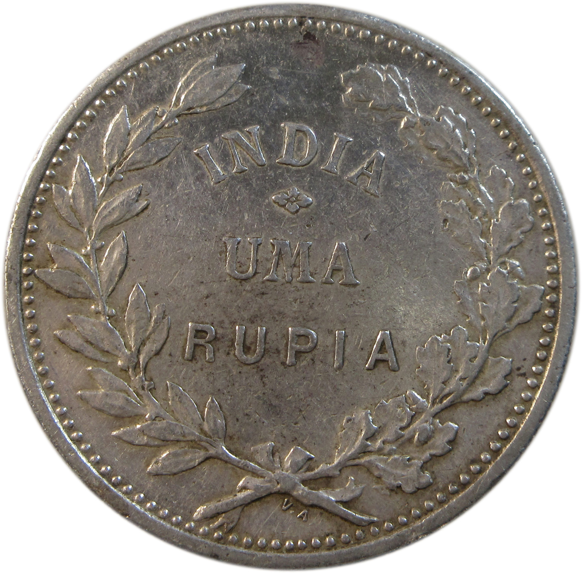 1912 Portuguese India 1 Rupia (Uma Rupia) Silver Coin Lisboa mint Rare - Image 2