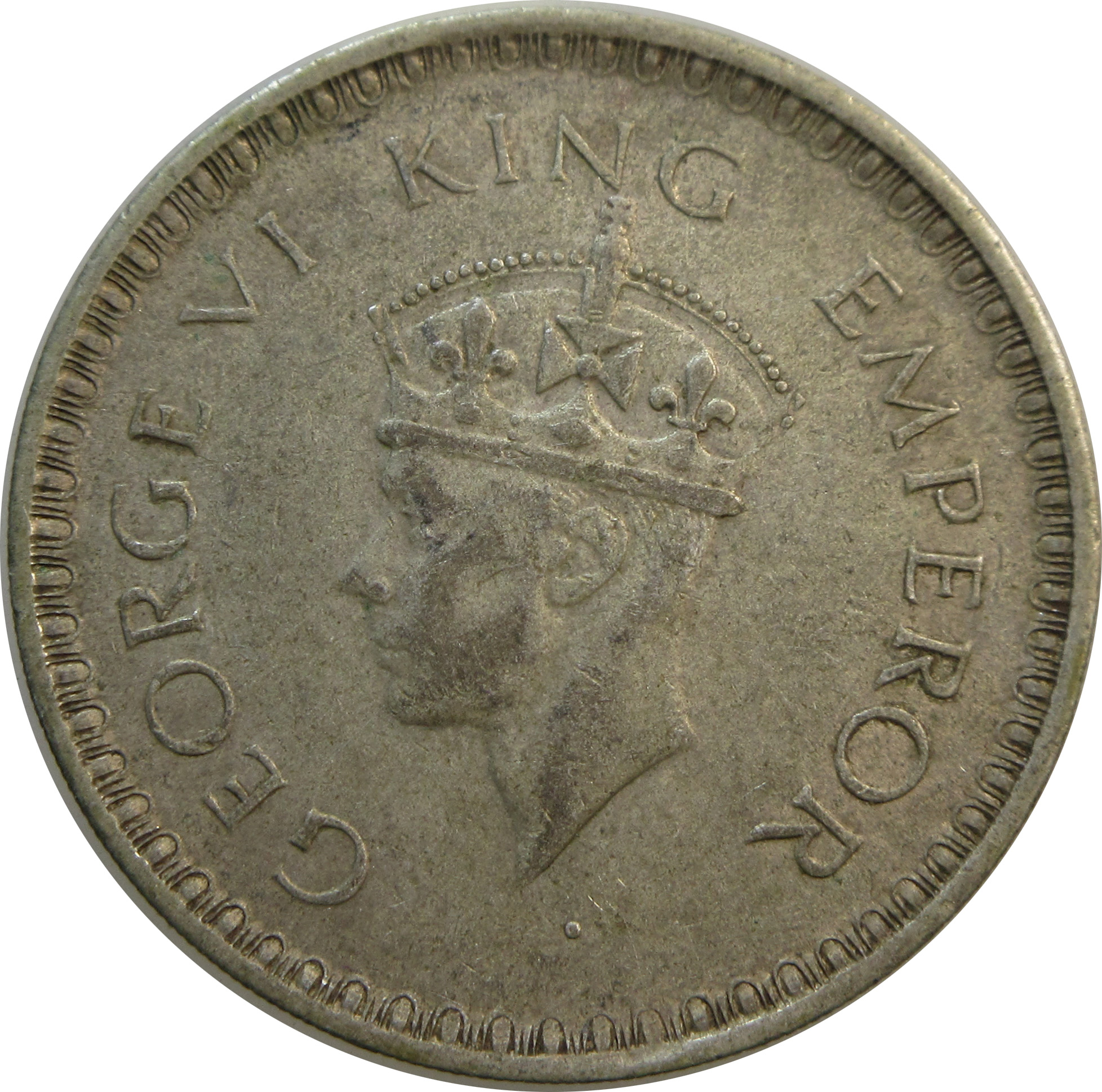 1943 One Rupee King George VI Bombay Mint | GK 1272