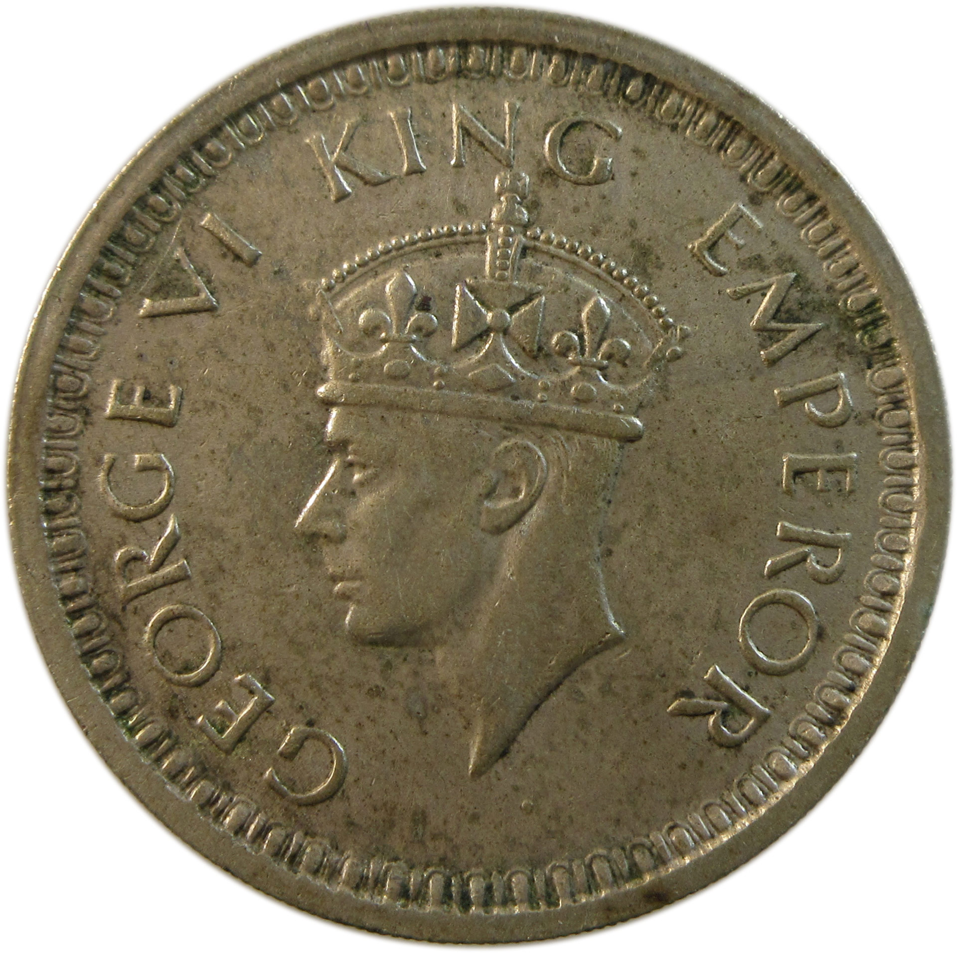 1945 One Rupee King George VI Lahore Mint Thick L Normal 5