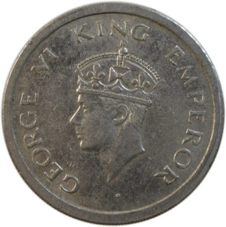1947 One Rupee King George VI Bombay Mint GK 1291 Small Diamond