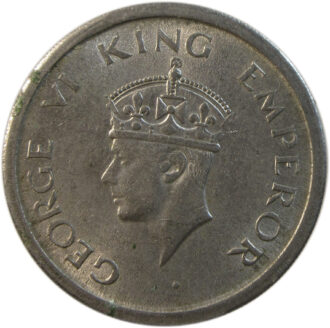 1947 One Rupee King George VI Bombay Mint GK 1292 Normal Diamond