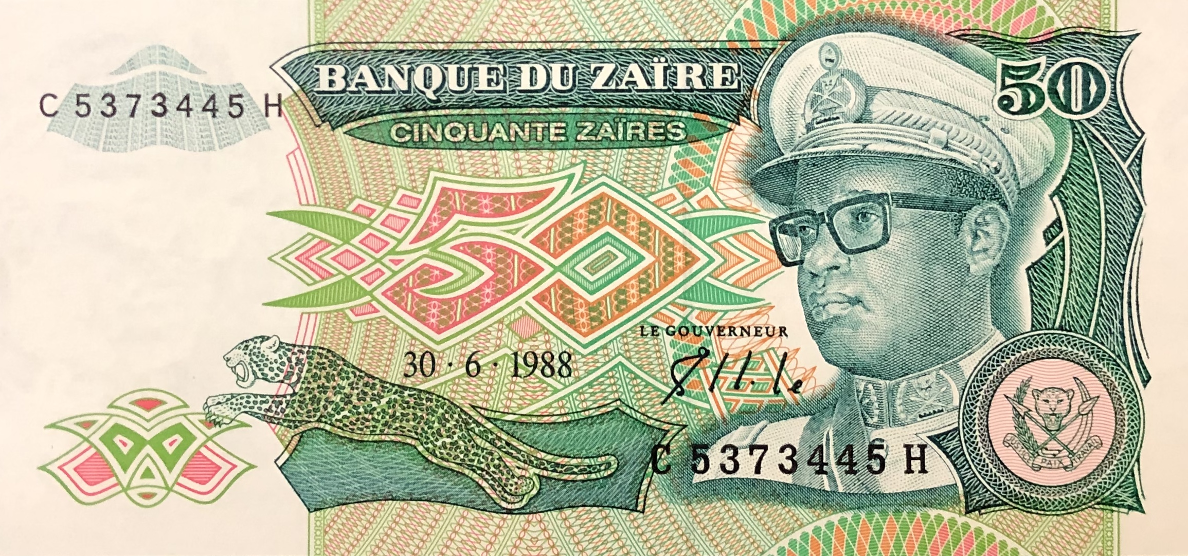 50 Zaires 1988 UNC