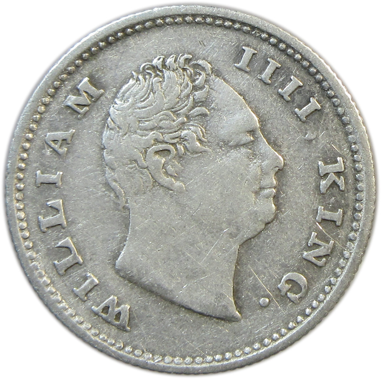 1835 1/4 Rupee William IV King Bombay Mint No Initials | GK 65 Scarce